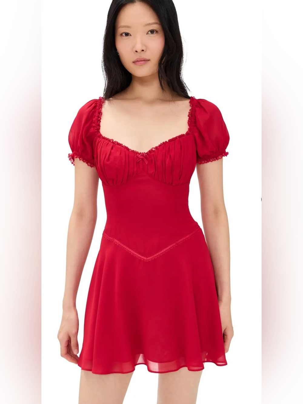 Reformation Ondine Dress in Lipstick red